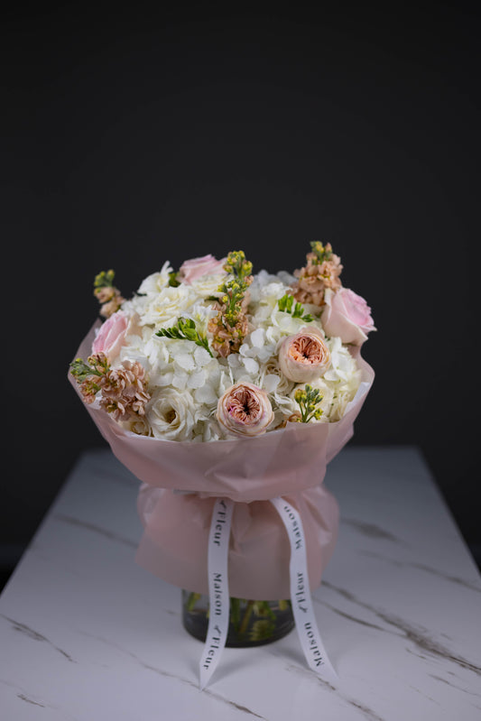 "Blanche d’Avril" Elegant Pastel Bouquet