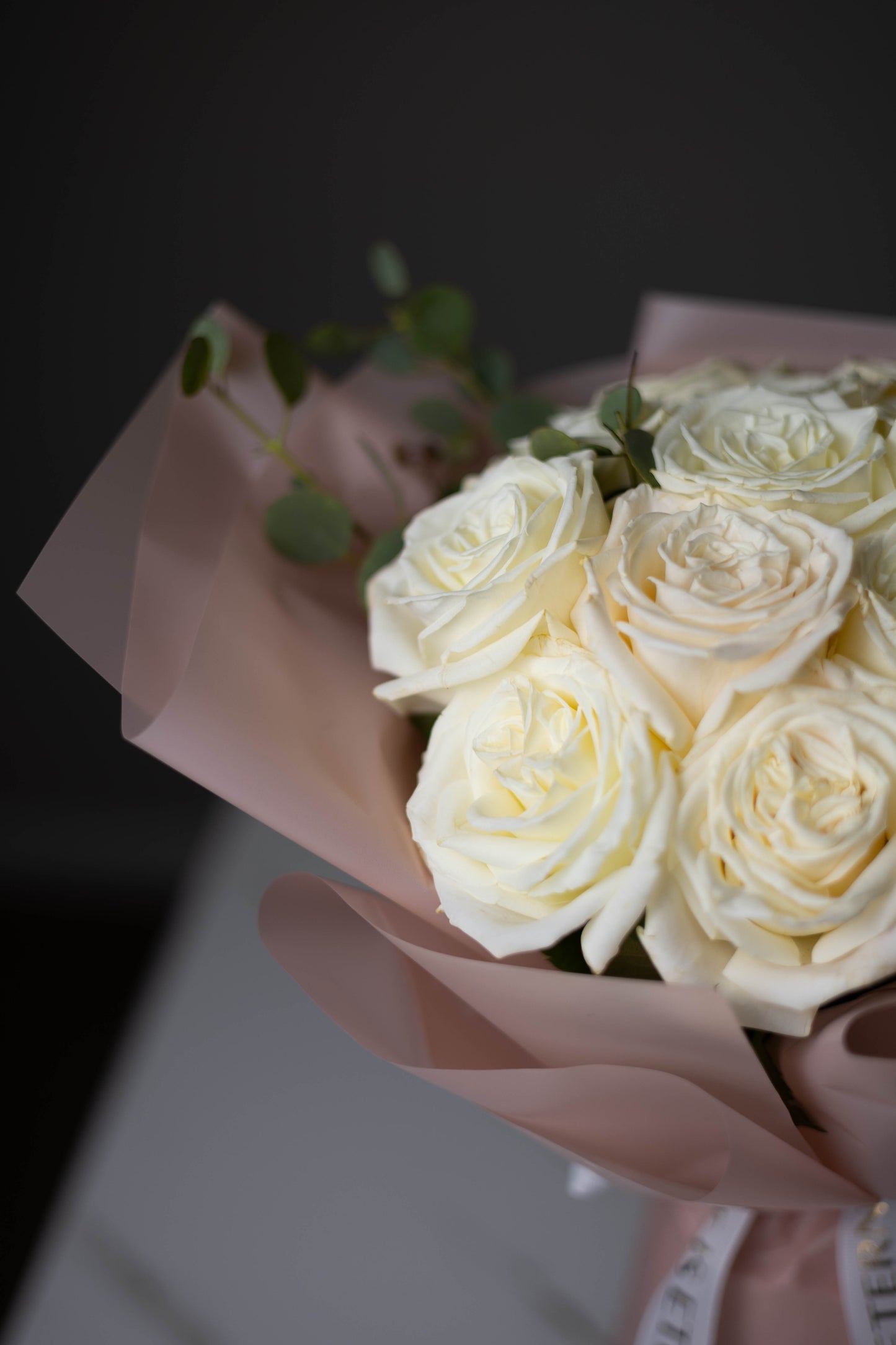 “Pure Devotion” Dozen White Roses