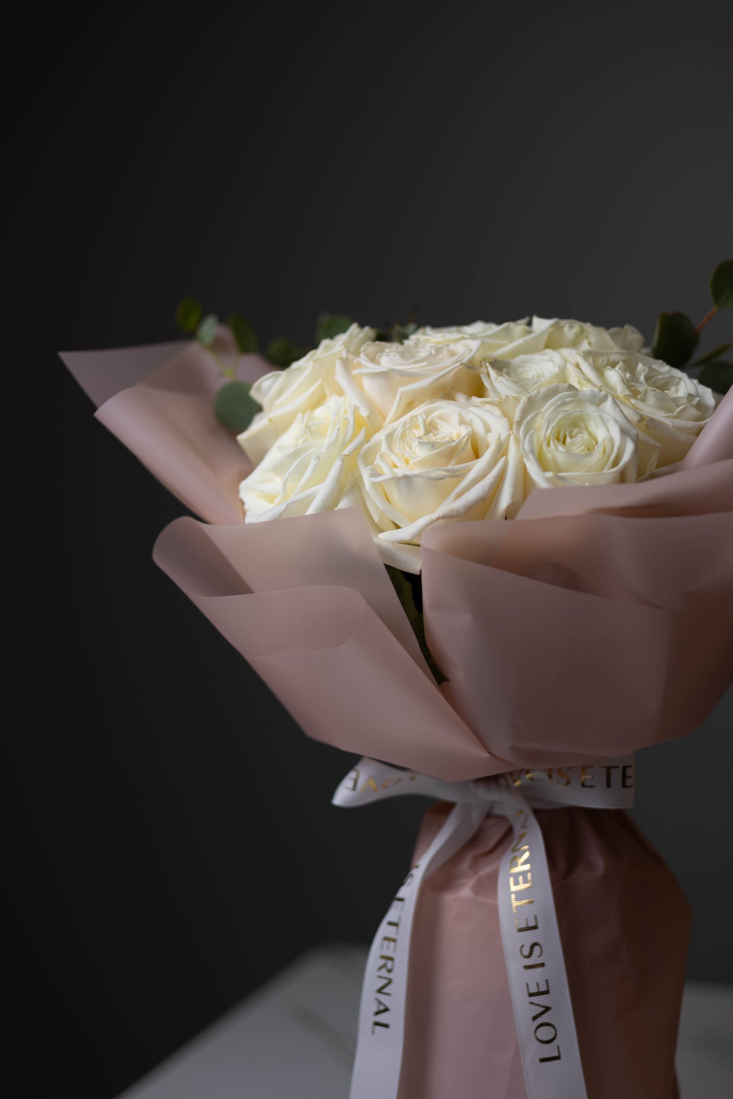 “Pure Devotion” Dozen White Roses