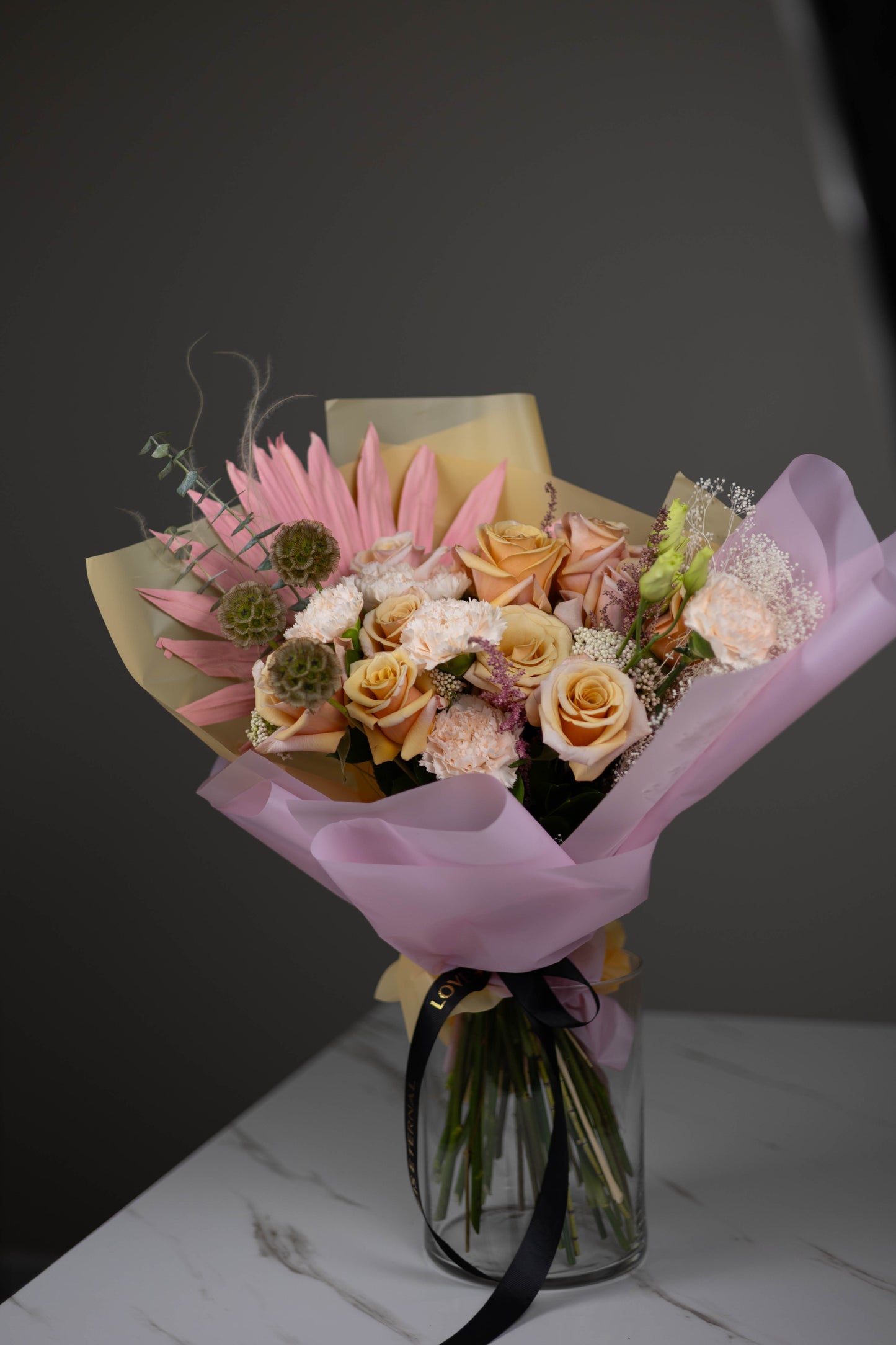 "Soleil Rosé" Pink Orange Bouquet