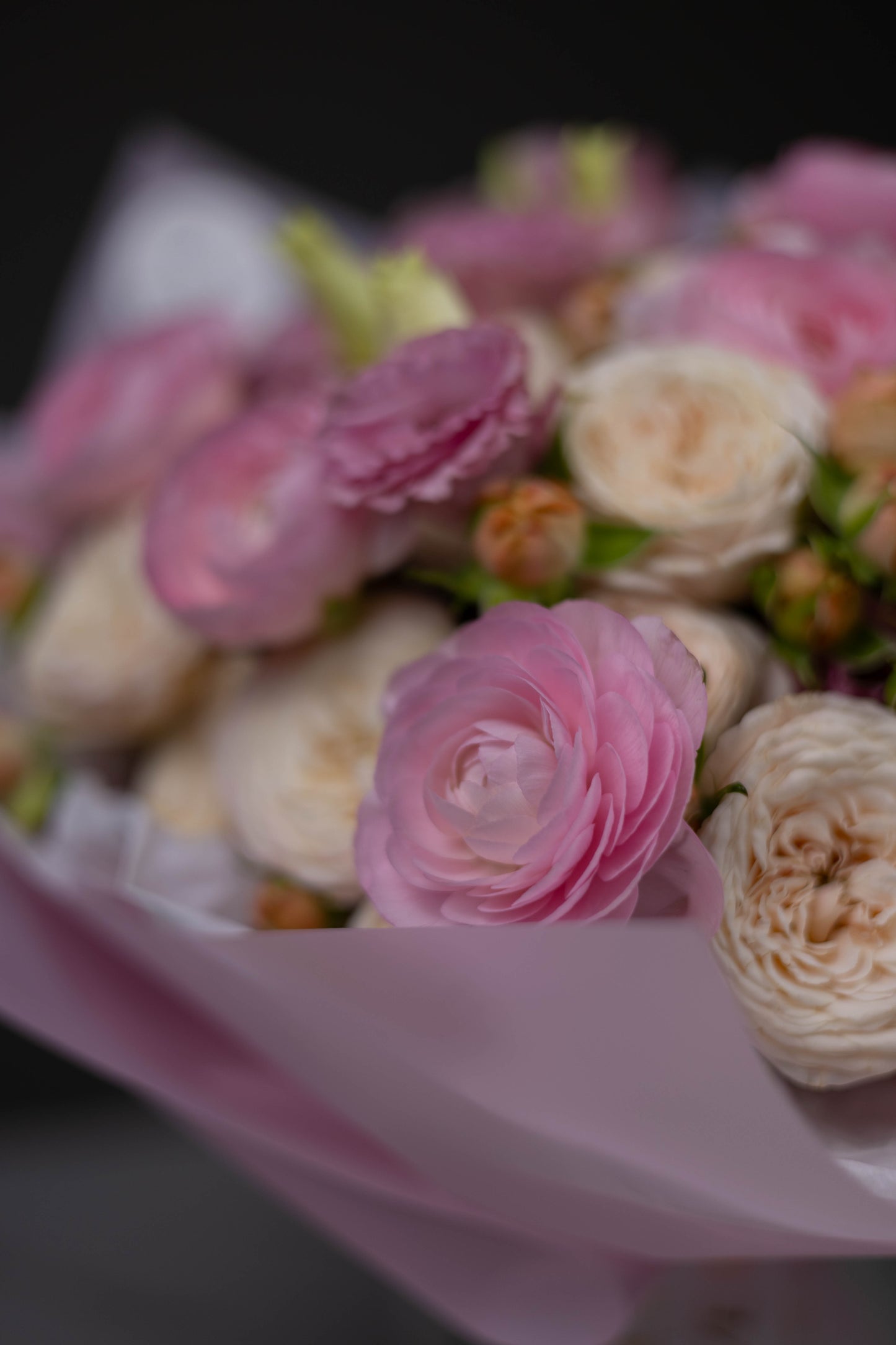 "Rosé All Day" Luxury Bouquet of Roses, Lisianthus and Ranunculus