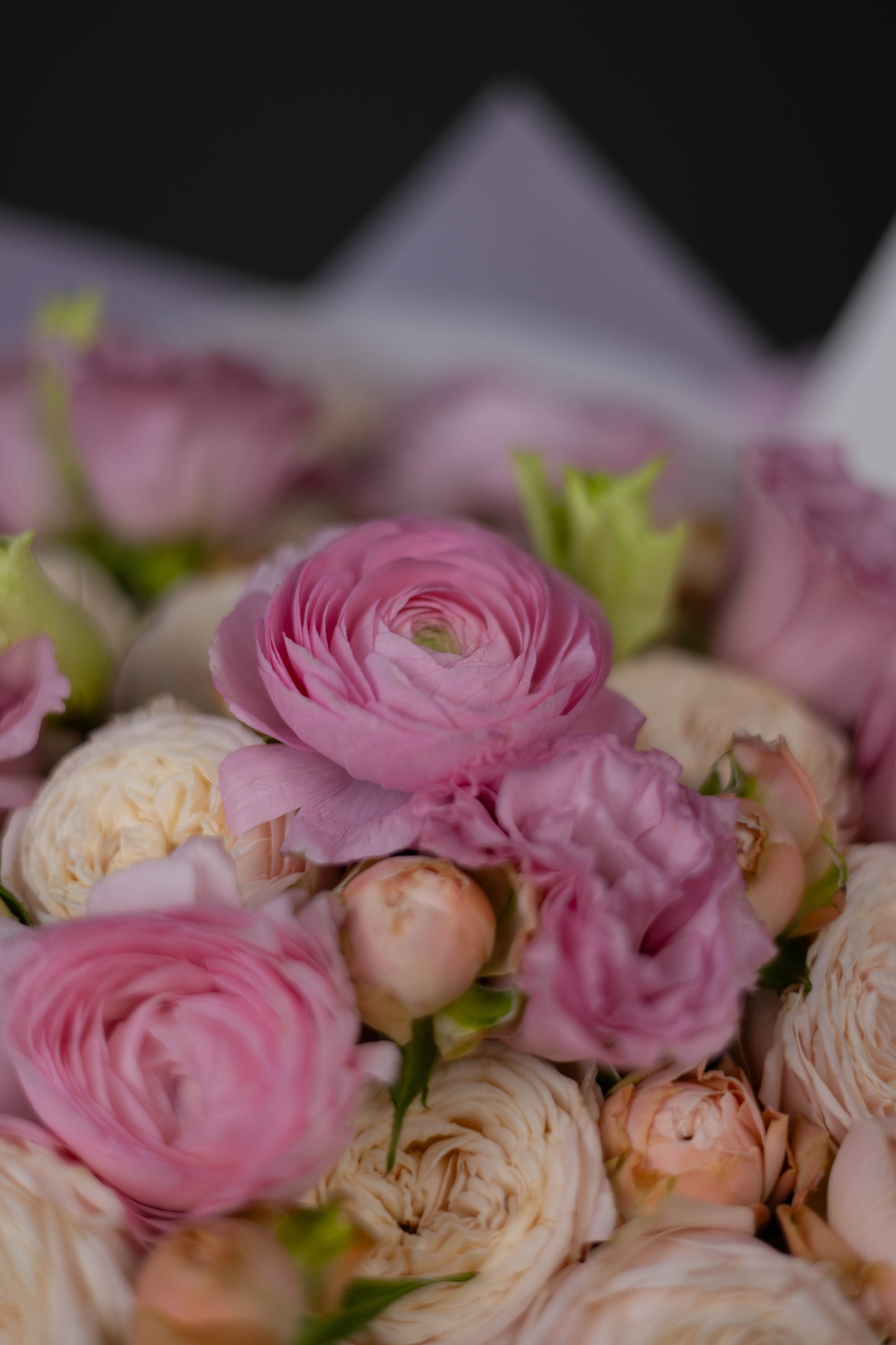 "Rosé All Day" Luxury Bouquet of Roses, Lisianthus and Ranunculus