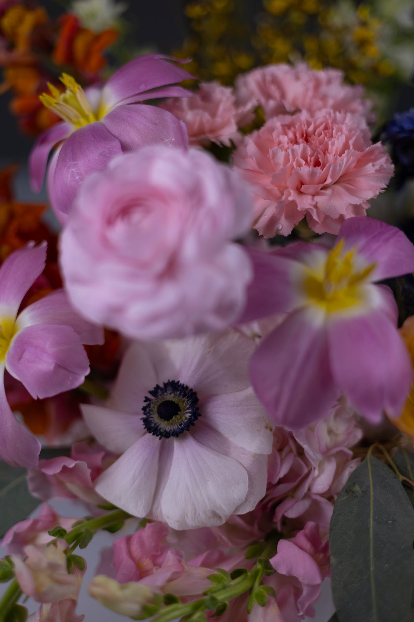 "La Palette Vivante" Corlorful Artisan Arrangement in Vase