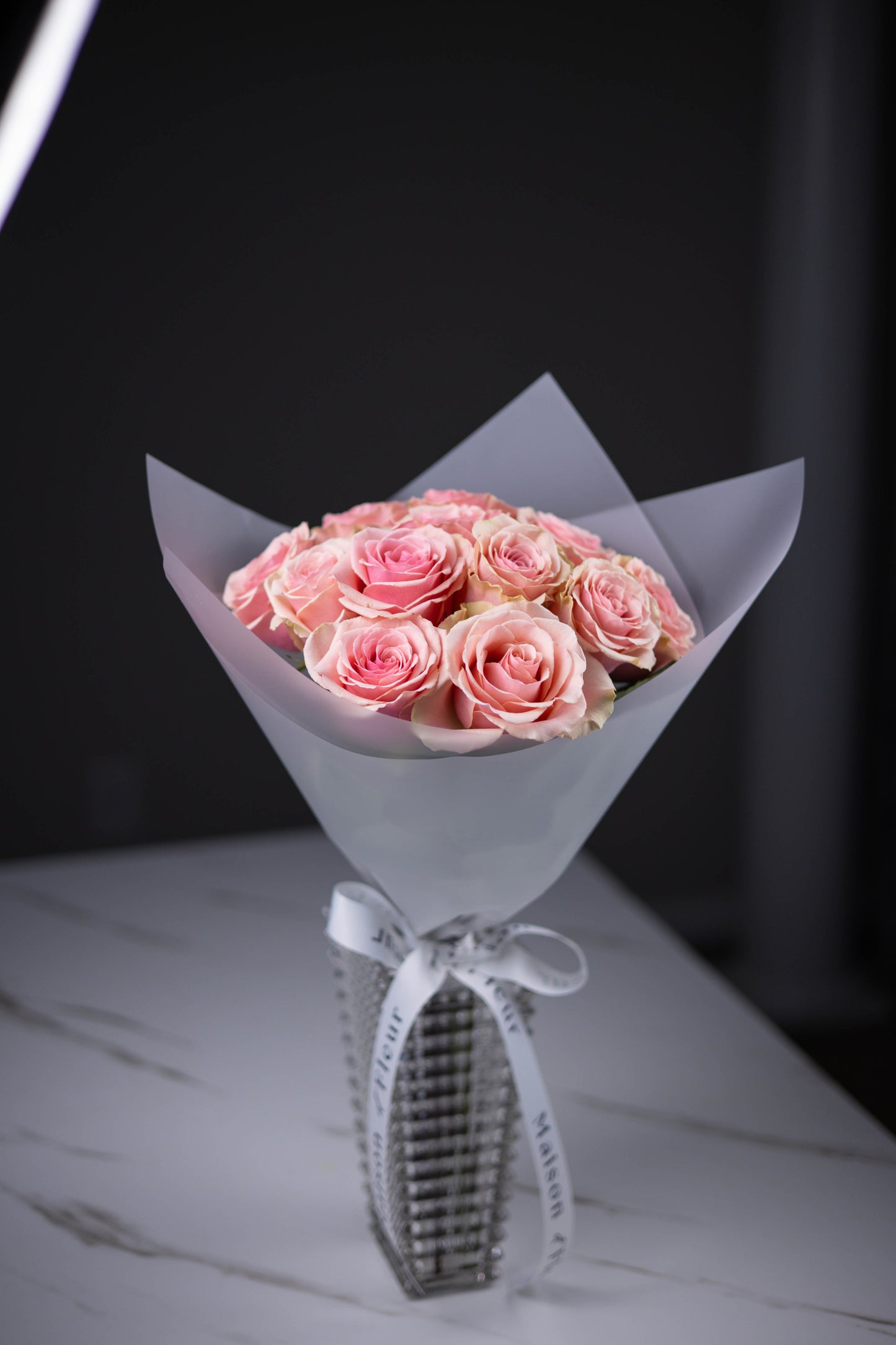 "Geraldine" Antique Pink Rose Bouquet