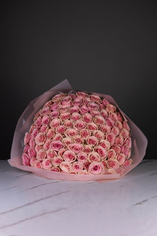 "Geraldine" Antique Pink Rose Bouquet