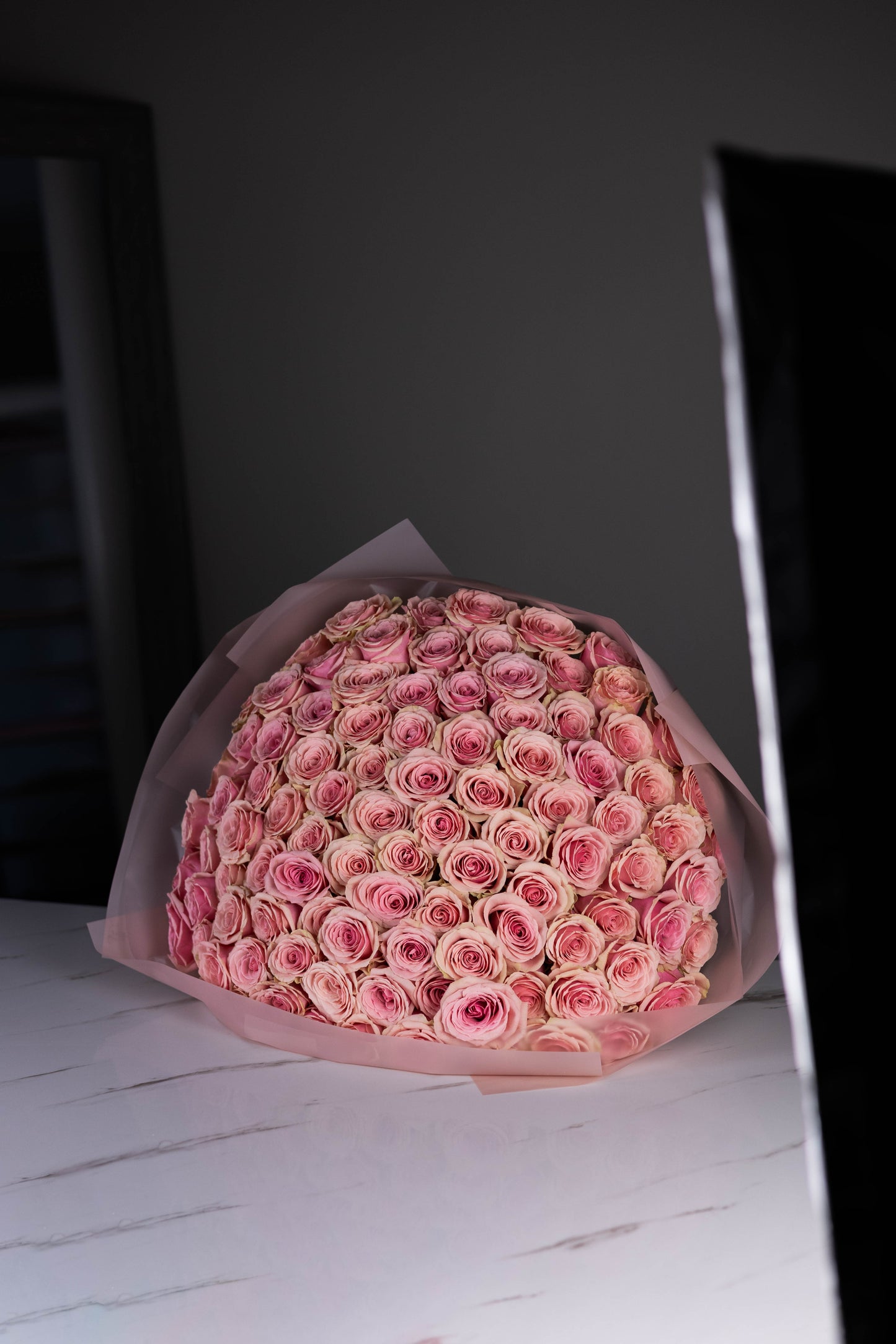 "Geraldine" Antique Pink Rose Bouquet