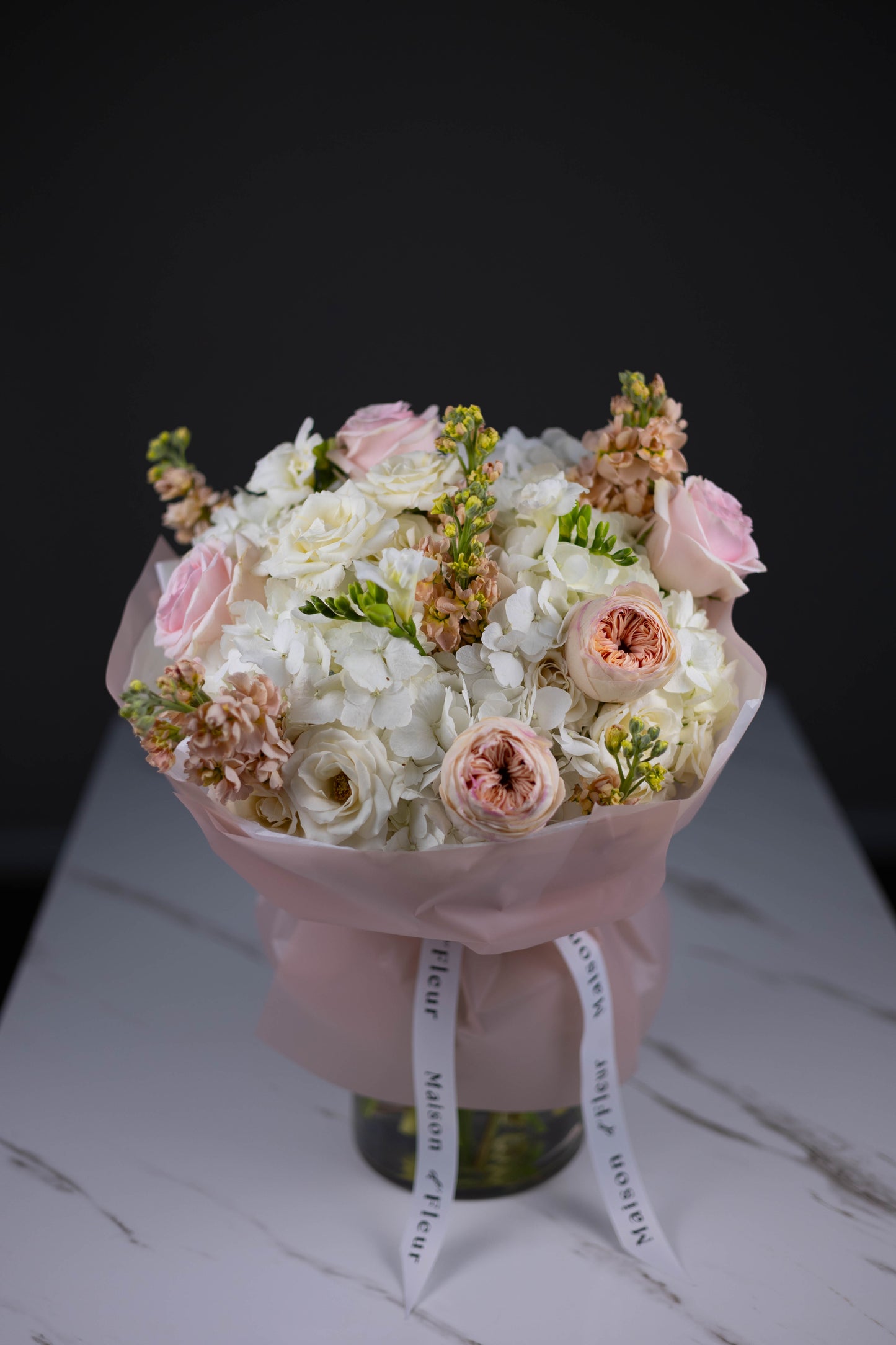 "Blanche d’Avril" Elegant Pastel Bouquet