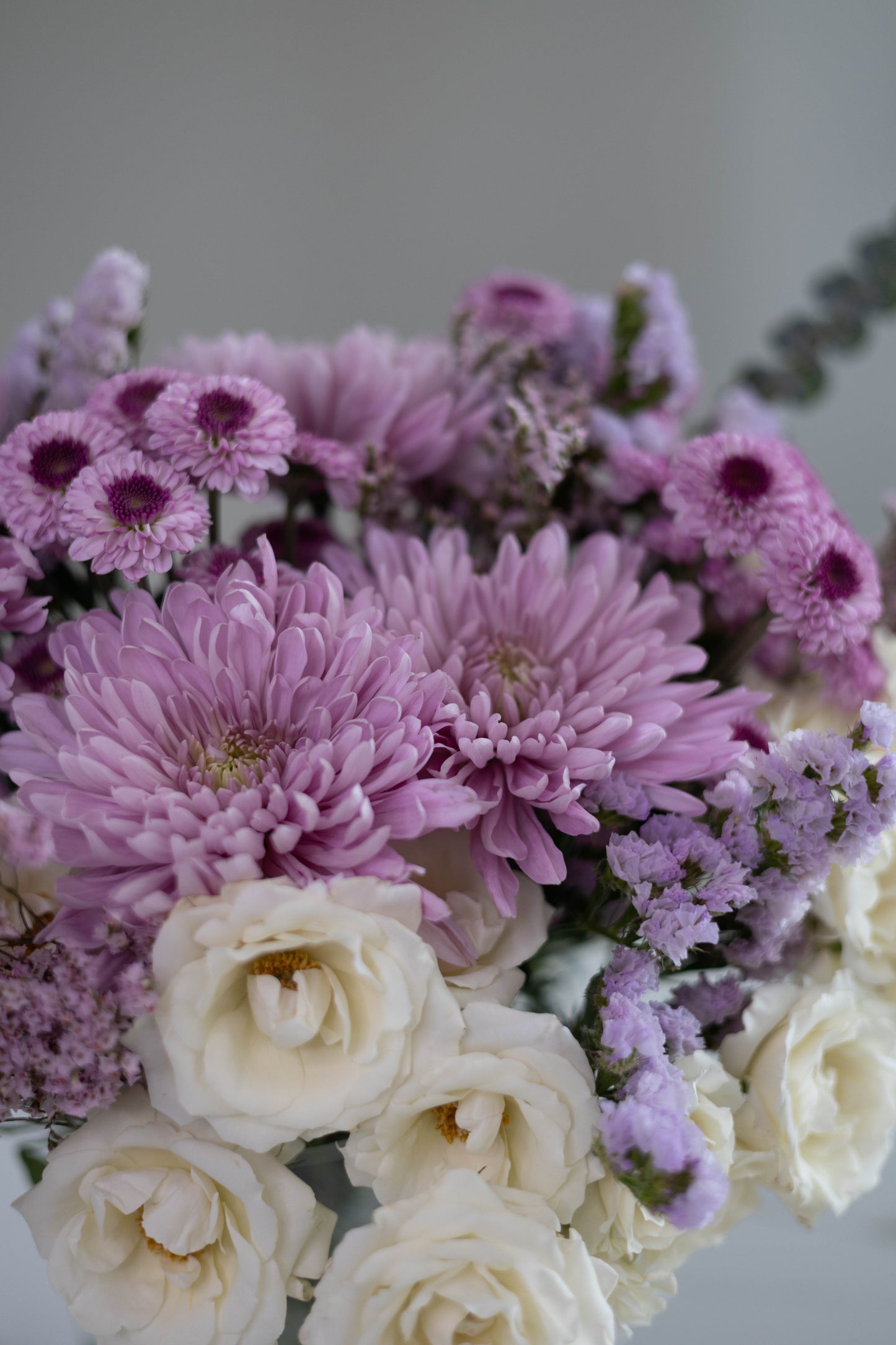 "Poetic Charm" White Purple Bouquet