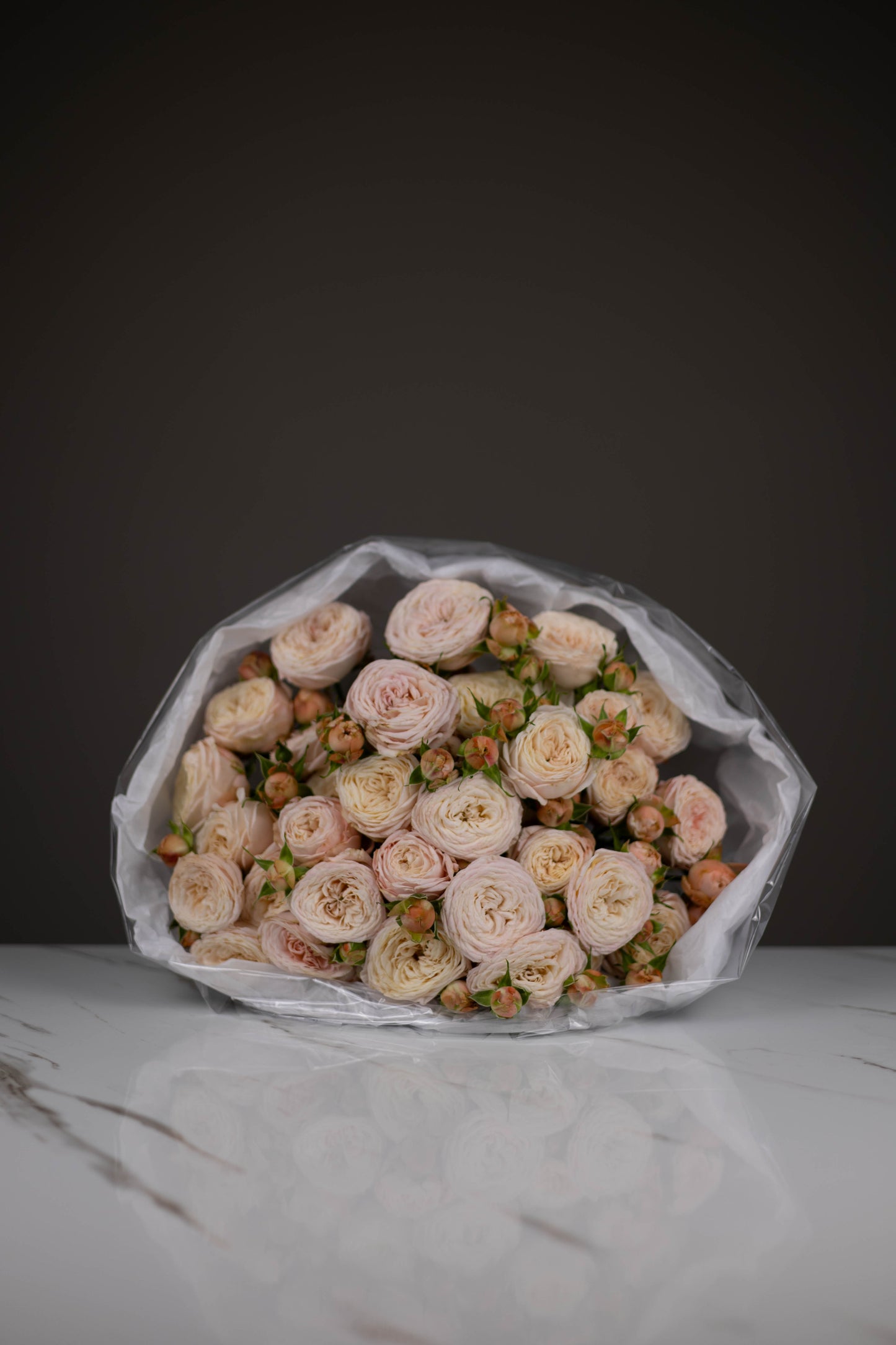 "Champagne Dreams " Garden Spray Rose Bouquet