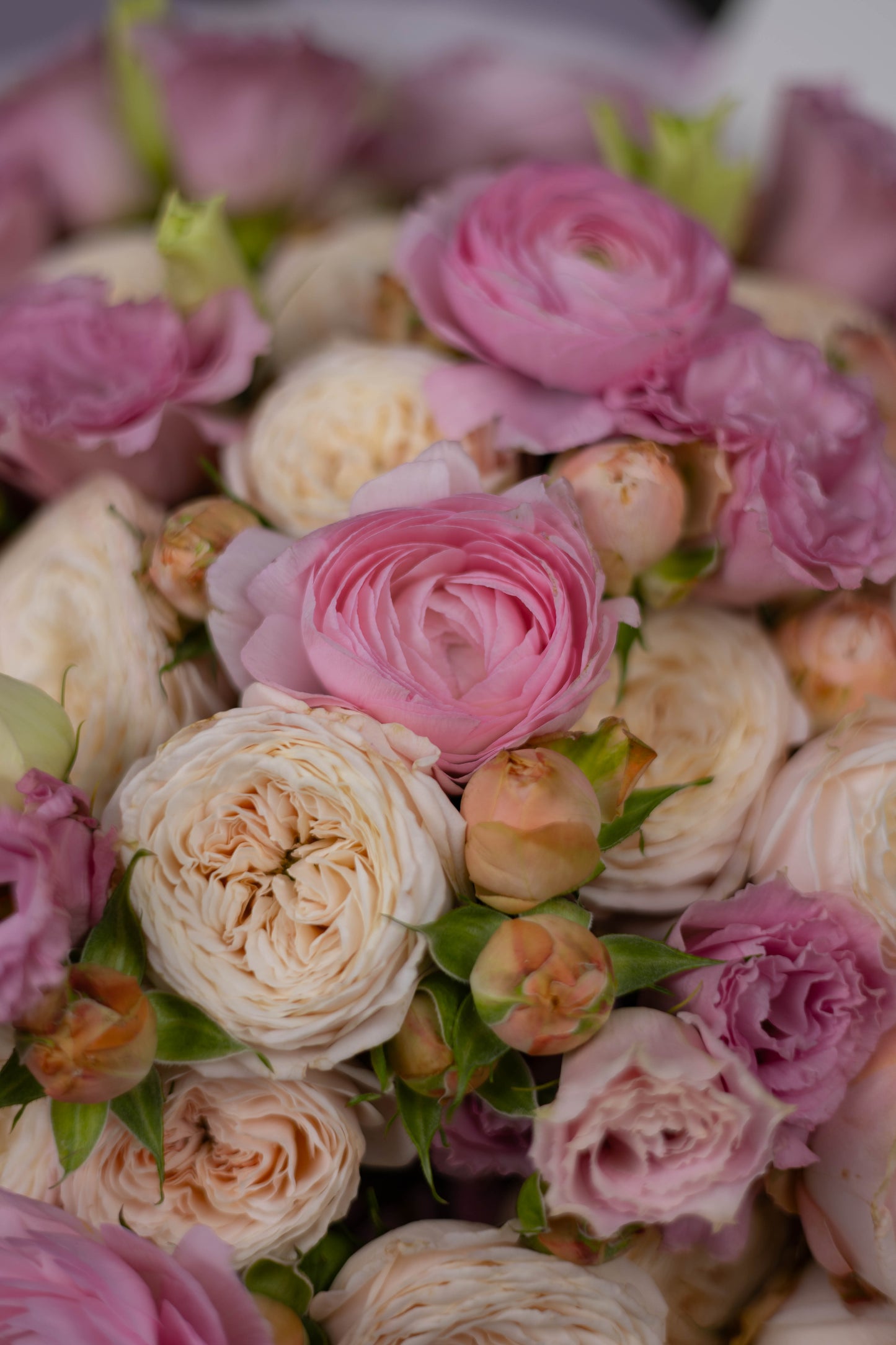 "Rosé All Day" Luxury Bouquet of Roses, Lisianthus and Ranunculus