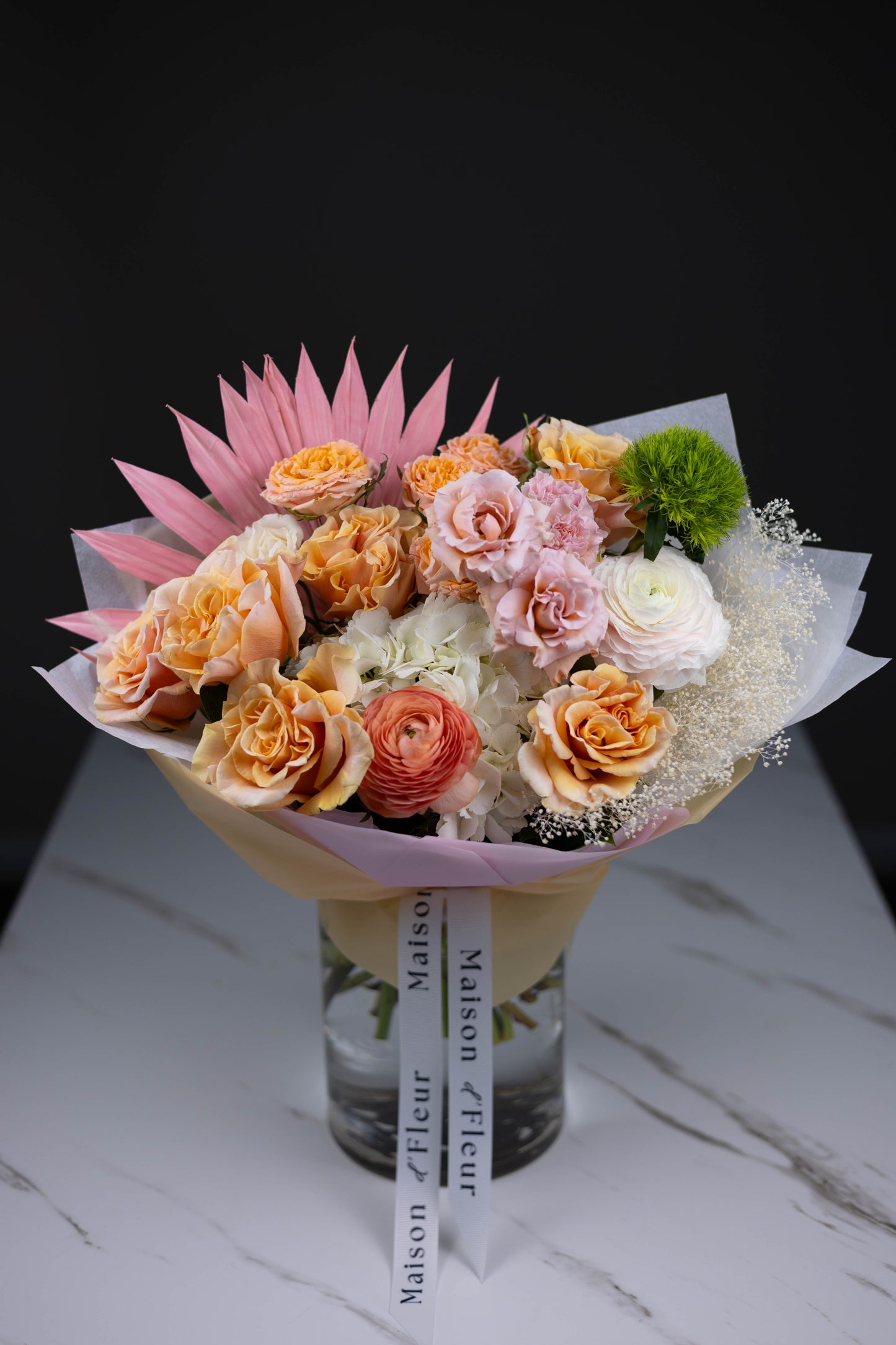 "Sunset Mirage" Yellow Pink Tropical Bouquet