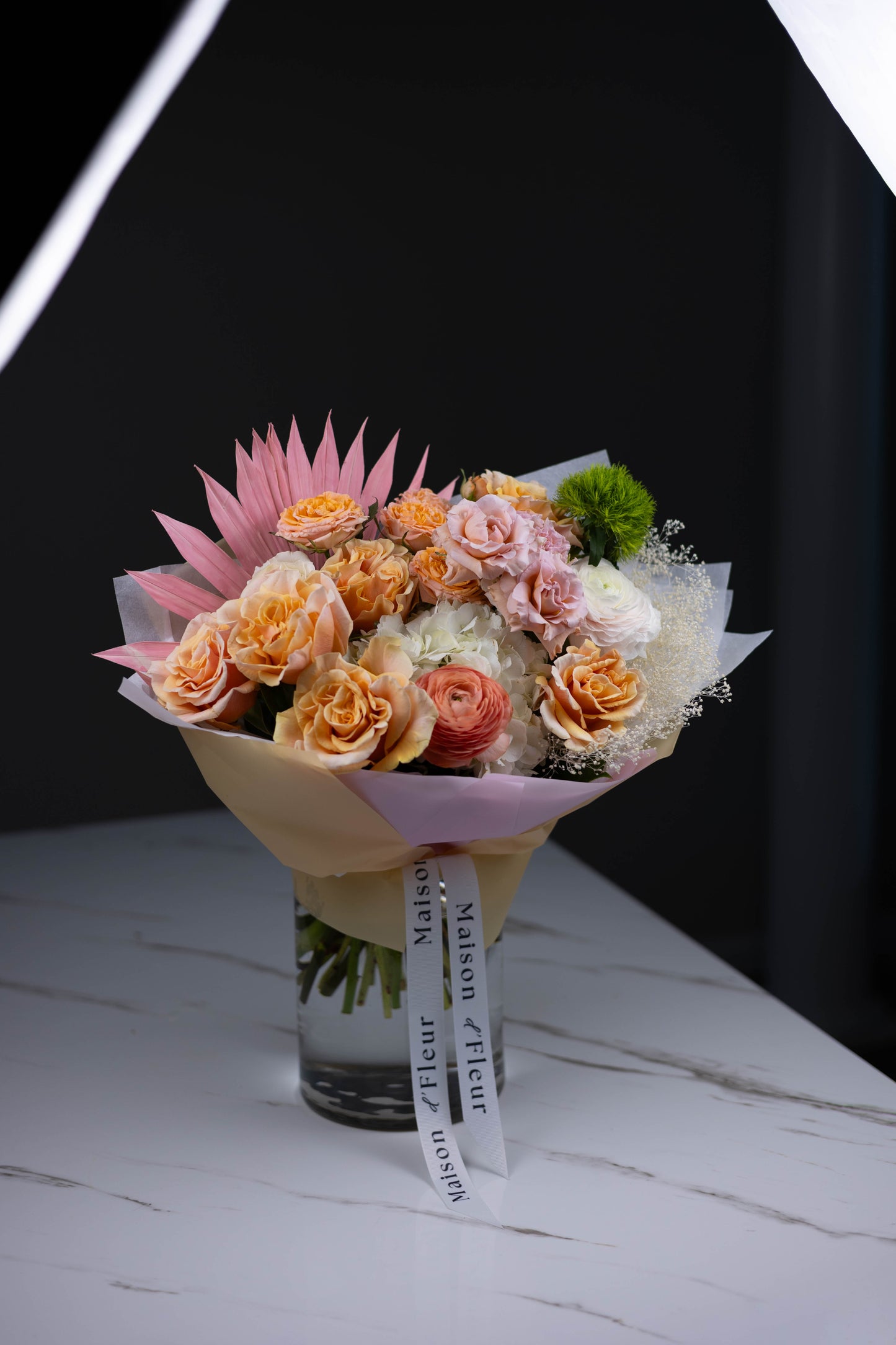 "Sunset Mirage" Yellow Pink Tropical Bouquet