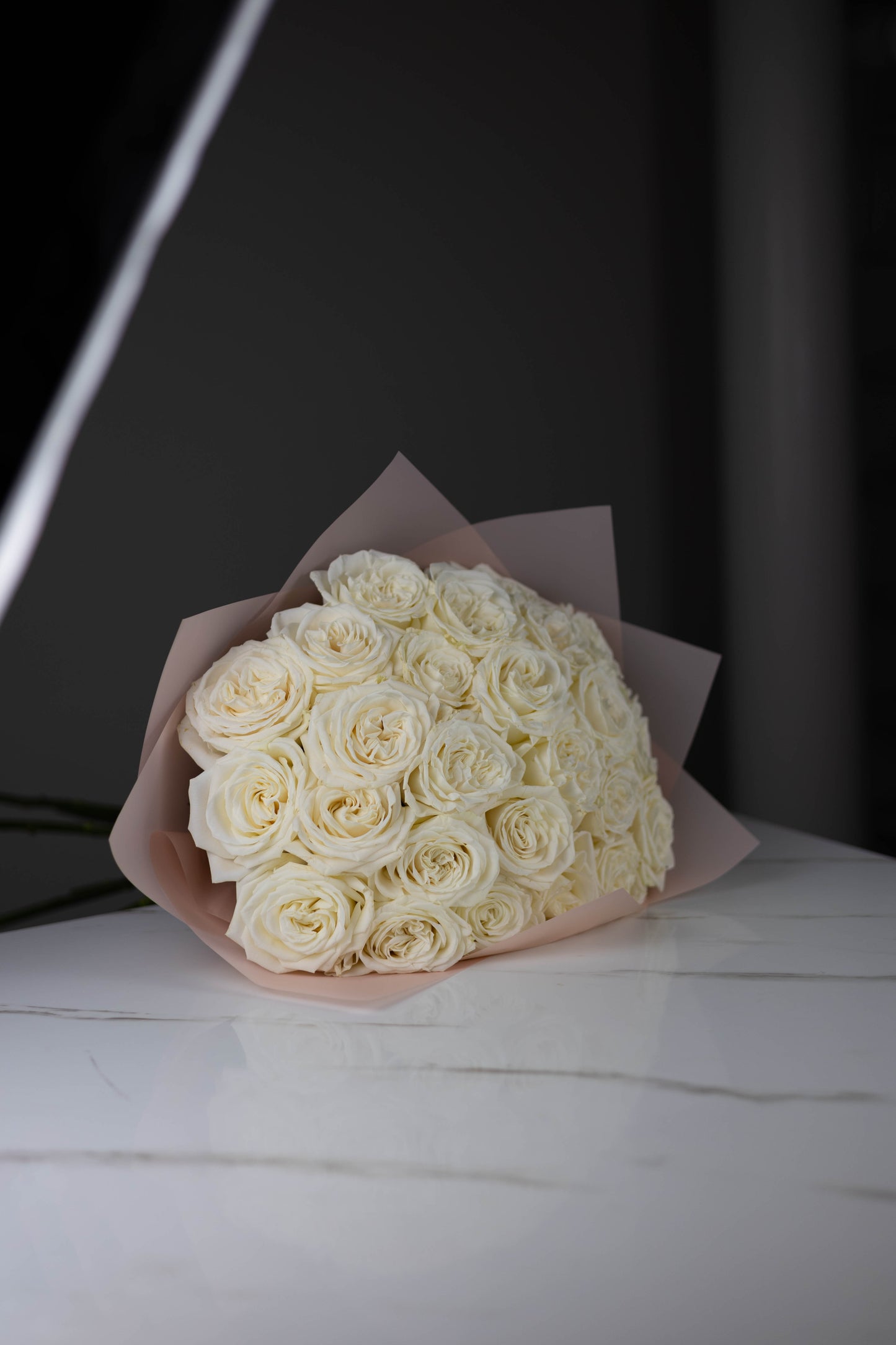 “Pure Devotion” White Roses