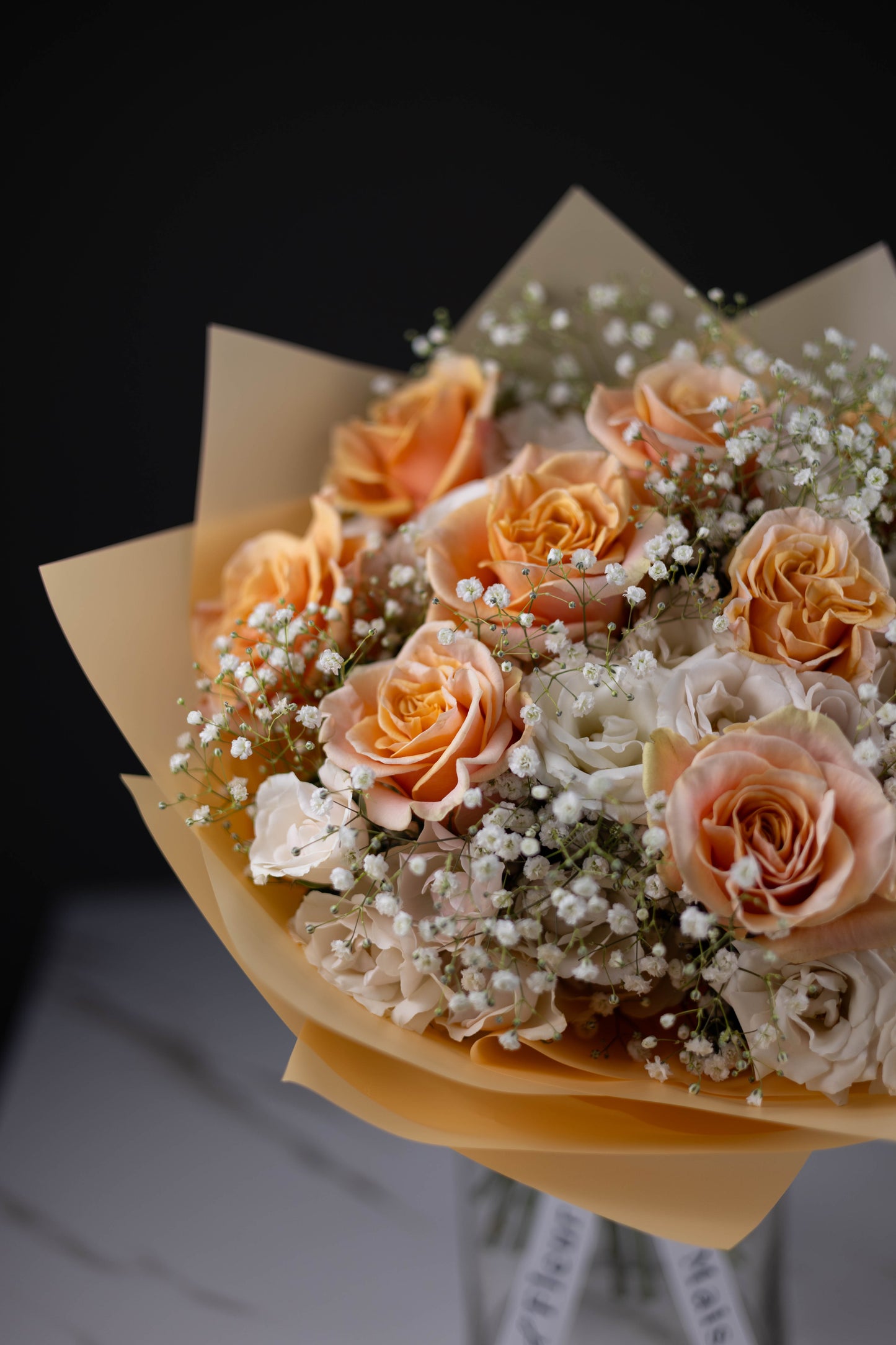 "Morning Sonata" Trio Bouquet of Shimmer Roses, Spray roses and Baby's Breath
